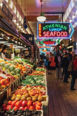 ¡El Mercado de Pike Place: Una explosión de sabores y un espectáculo vibrante en Seattle!